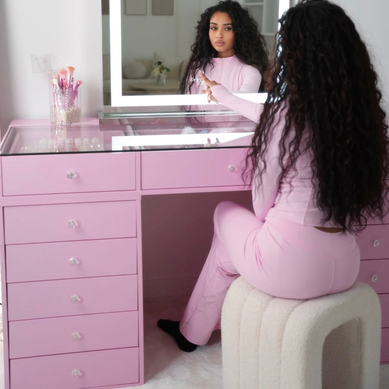 Pink Vanity Schminktisch