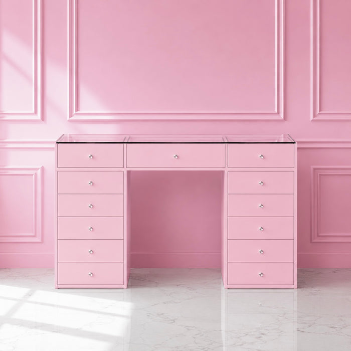 Pink vanity